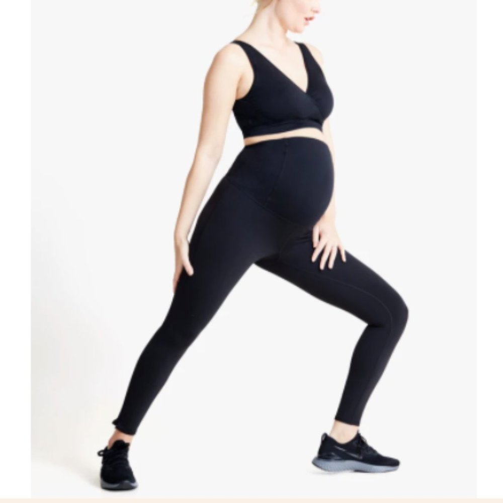 Maternity Workout Legging With Crossover Panel - image 3